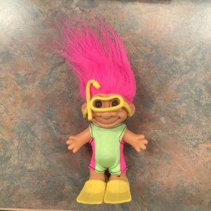 Russ Troll Doll 5” with snorkel 1990s vintage
